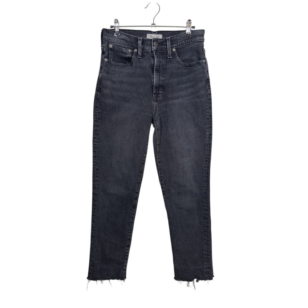 Madewell Jeans Womens 27 Black Lunar Wash Perfect Vintage High Rise Straight Leg